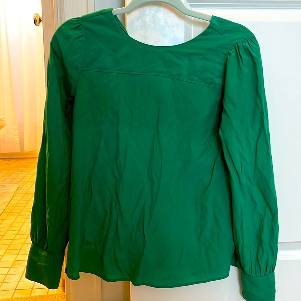 Long Sleeve Green Loft Blouse